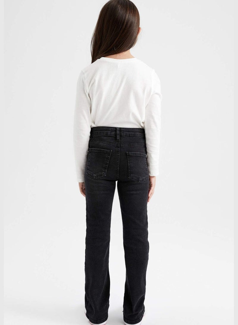 DeFacto Girl Flare Fit Denim Trousers - Image 4