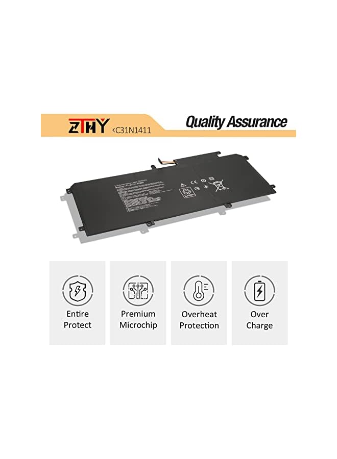 ZTHY 11.4V 45Wh C31N1411 Laptop Battery Replacement For Asus Zenbook Ux305 Ux305F Ux305Fa Ux305C Ux305Ca U305 U305F U305Fa U305Ua U305Ca U305La Series Notebook 0B200-01180000 - Image 4