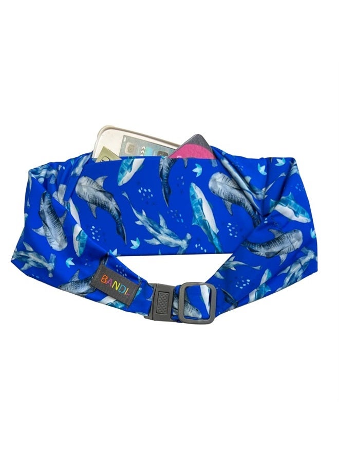 BANDI KIDS Pocket Belt for Medical, Sports, Play, Comfortable Adjustable Fit, Made In USA (Sharks) - Image 2