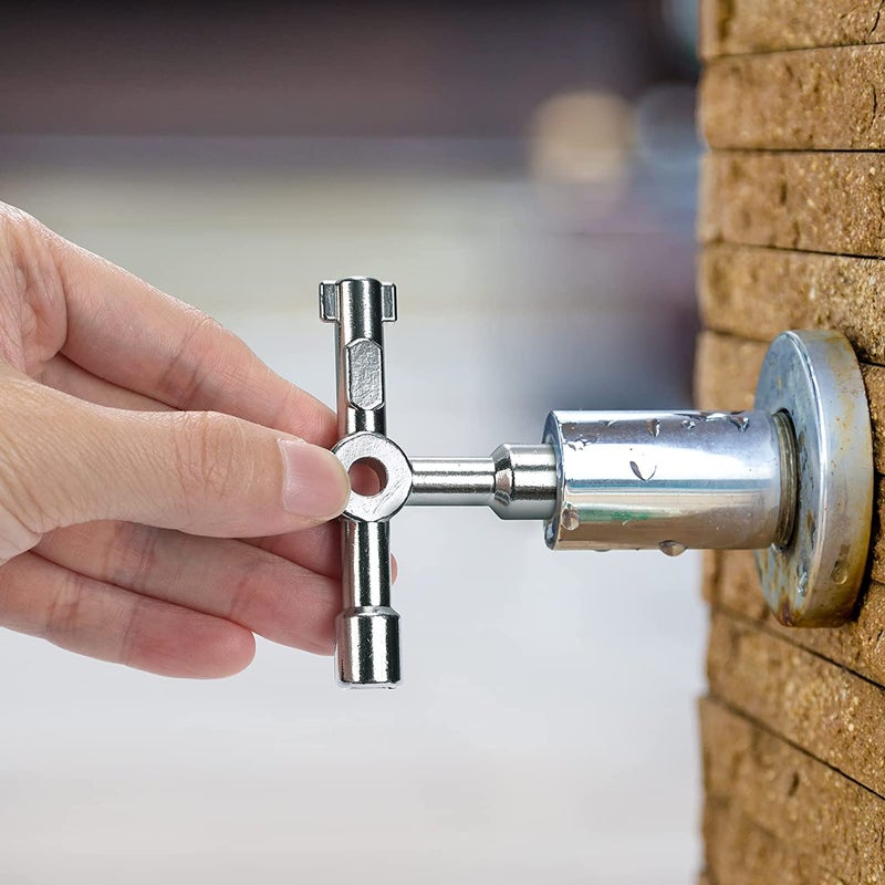 مفتاح متعدد الاستخدامات 4 طرق قطعة واحدة نهاية دائرية ومربعة ثابتة 120 × 119 مم - Image 5