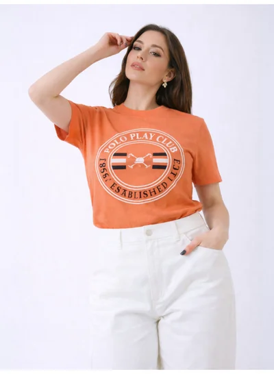 Polo Play Ladies Graphic T-shirt -ORANGE