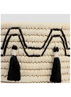 Bazaar Misr Storage wicker basket tassel with handle  - Image 2