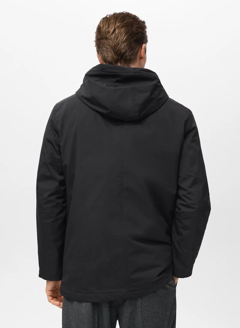 مانجو مان Water-repellent hooded parka