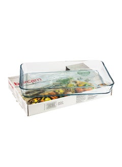 Borcam Borcam Grill Rectangular Glass Baking Tray, 3850 Ml Capacity, 50 Mm Height, 400X270 Mm Diameter - Clear  - Image 3