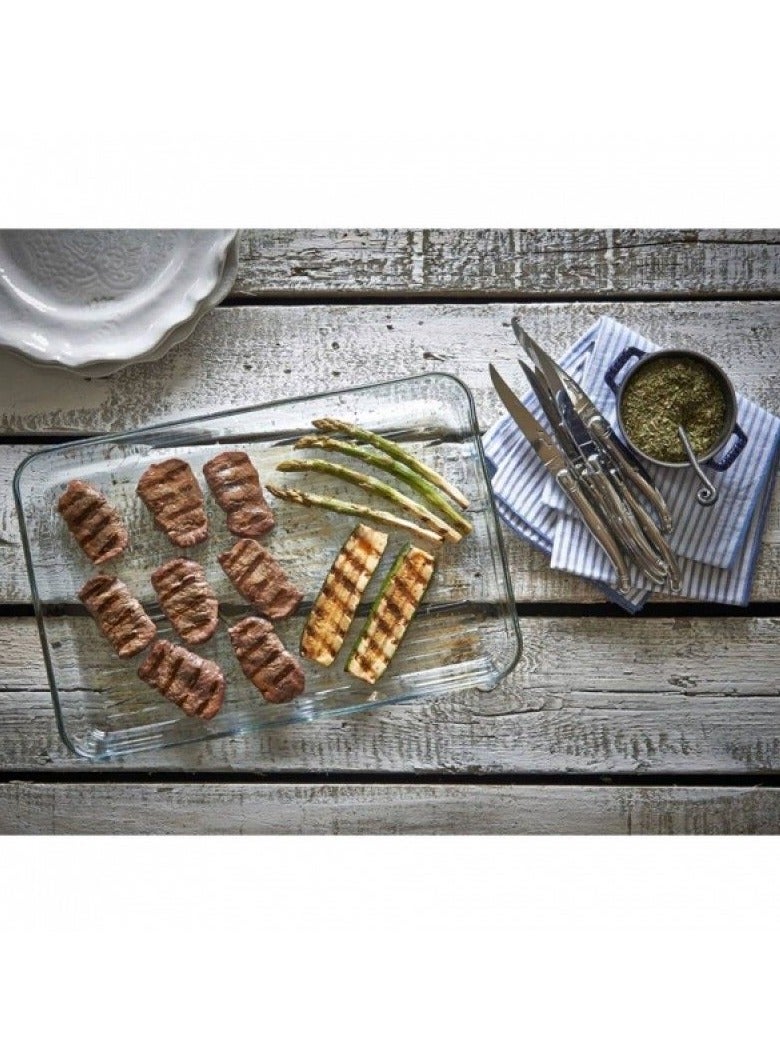 Borcam Borcam Grill Rectangular Glass Baking Tray, 3850 Ml Capacity, 50 Mm Height, 400X270 Mm Diameter - Clear - Image 4