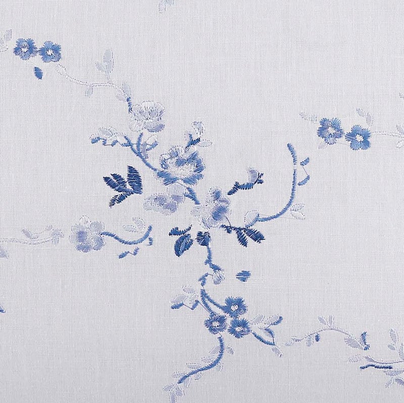 Laura Ashley - King Comforter Set, Cotton Bedding with Matching Shams & Bed Skirt, Stylish Home Decor (Charlotte Blue, King) - Image 4