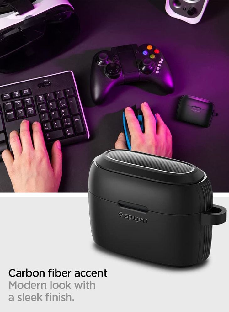 Spigen غطاء حماية Rugged Armor لسماعات Sony LinkBuds S - أسود غير لامع - Image 2