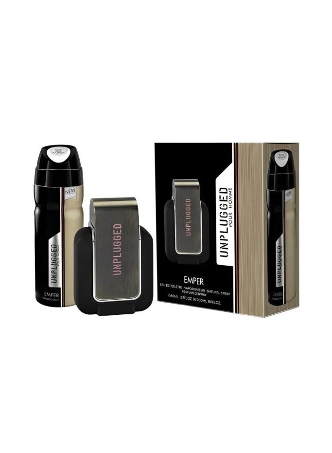 امبر طقم هدايا ان بلوجد مكون من ( او دي تواليت 80مللي - سبراي بيرفيوم 200مللي) رجالي - Image 1