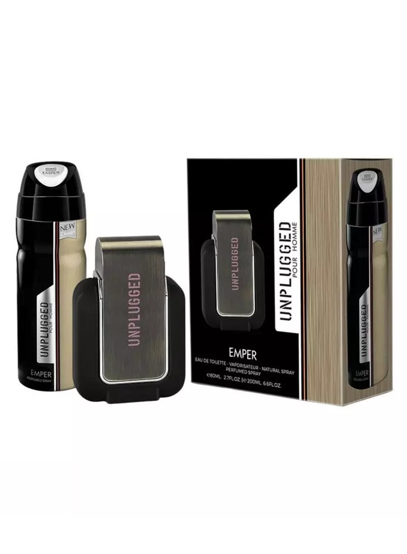 امبر طقم هدايا ان بلوجد مكون من ( او دي تواليت 80مللي - سبراي بيرفيوم 200مللي) رجالي - Image 4