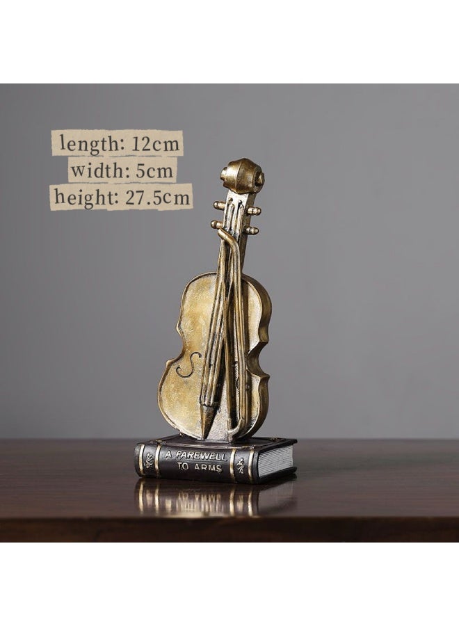 مانتا كمان رجعي، تمثال كمان من الراتنج، زينة مكتب، هدايا عيد الميلاد، زينة منزلية، هدية موسيقية، هدايا الحفلات - Image 5