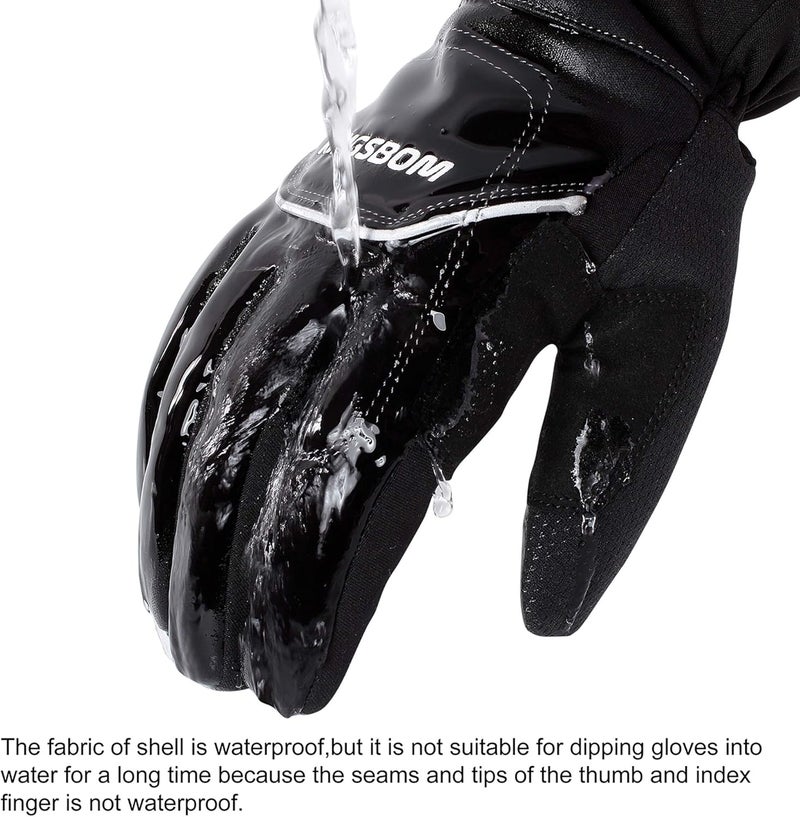 KINBOM -40F° Waterproof & Windproof Thermal Gloves - 3M Thinsulate Winter Touch Screen Warm Gloves - for Cycling,Riding,Running,Outdoor Sports - for Women and Men - Image 3