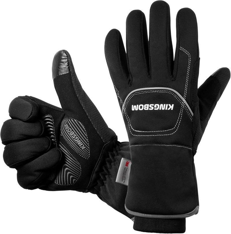KINBOM -40F° Waterproof & Windproof Thermal Gloves - 3M Thinsulate Winter Touch Screen Warm Gloves - for Cycling,Riding,Running,Outdoor Sports - for Women and Men - Image 1