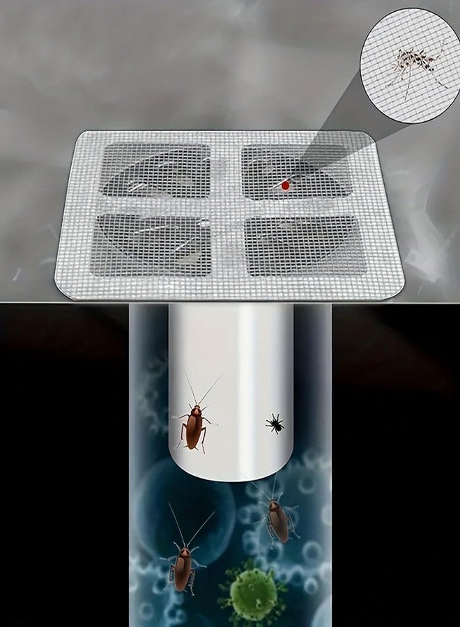 DOKMOE Anti-Odor Waterproof Drainage Sticker, Hair Catcher Shower Drain Mesh Stickers, Self-Adhesive Floor Drain Seal Cover for Bathroom & Kitchen - Image 5