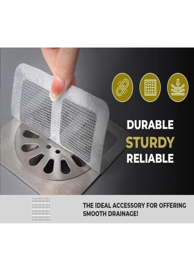 DOKMOE Anti-Odor Waterproof Drainage Sticker, Hair Catcher Shower Drain Mesh Stickers, Self-Adhesive Floor Drain Seal Cover for Bathroom & Kitchen - Image 4