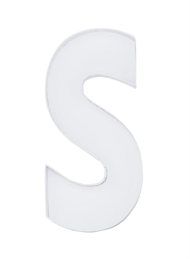 WENPACK 8" Small Fillable Cardboard Letter Shaped Mache Kids (White, Letter S) - Image 3