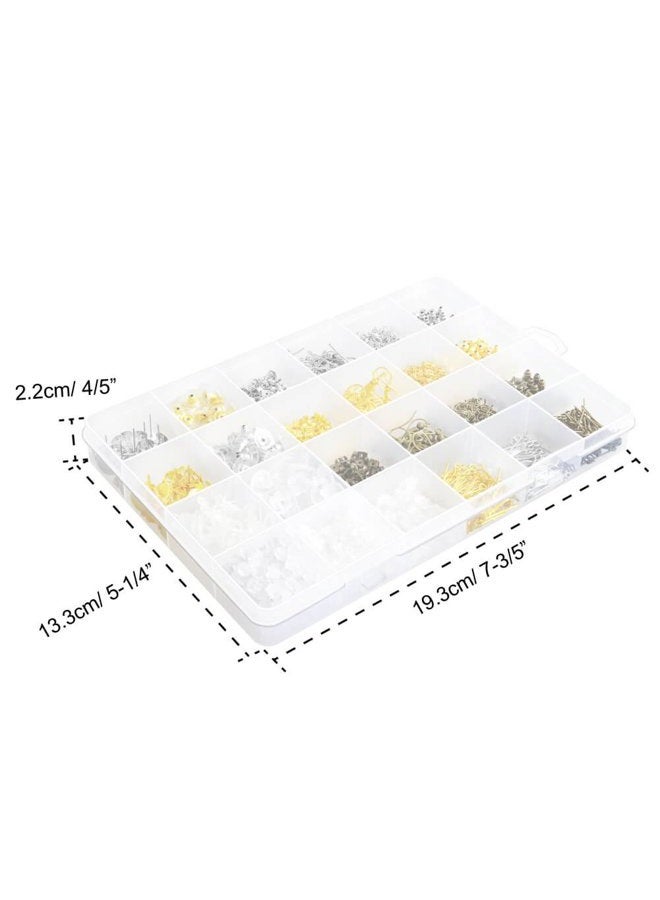 Paxcoo 2400Pcs Earring Making Supplies Kit with 24 Style Earring Hooks, Earring Backs, Earrings Posts and Earring Making Findings for Adult - Image 5