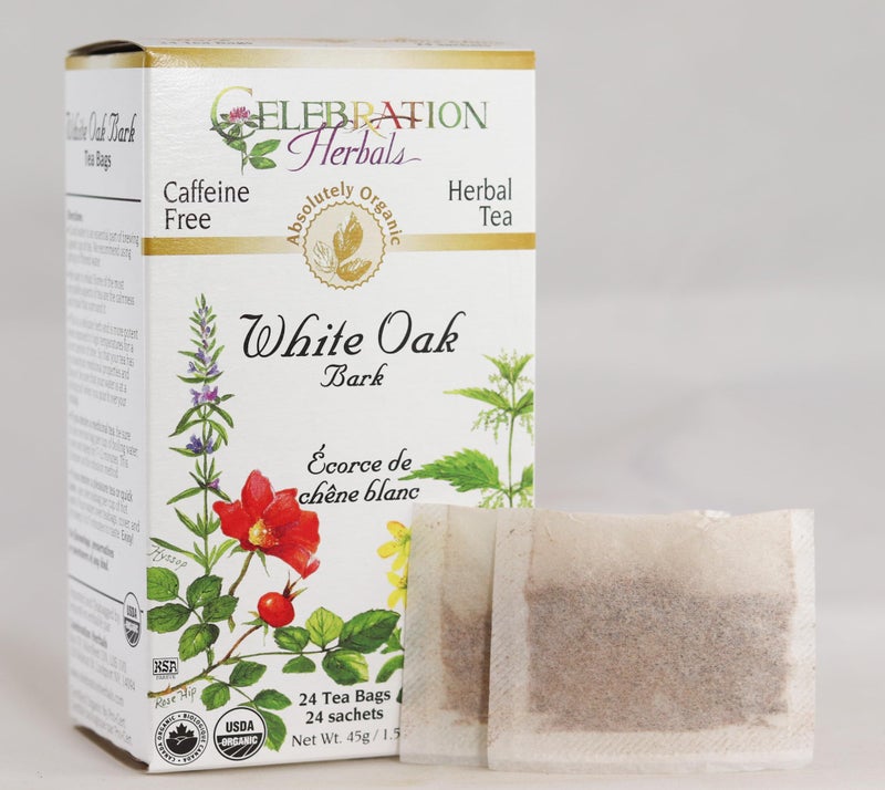 CELEBRATION HERBALS White Oak Bark Organic 24 Bag, 0.02 Pound - Image 2