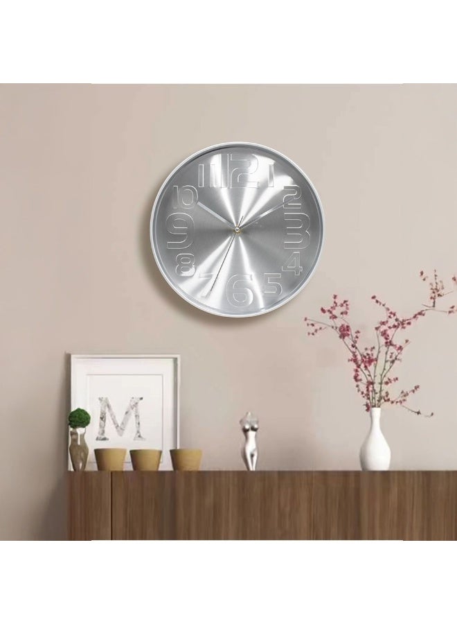 DANUBE HOME Cambridge Congo Wall Clock Stylish And Elegant Timepiece For Home Office Living Room Modern Design With Clear Display Perfect For Any Room Decor 30X30X4.5Cm Silver - Image 1