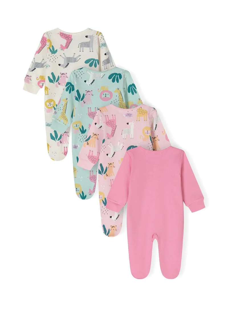 مينوتي Baby 4 Pack Long Sleeve Sleepsuits