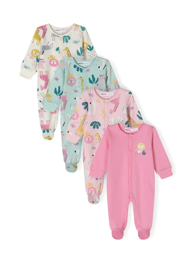 مينوتي Baby 4 Pack Long Sleeve Sleepsuits