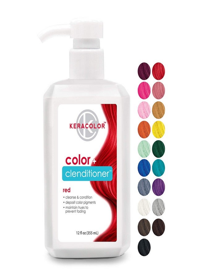 Keracolor Clenditioner RED Hair Dye - Semi Permanent Hair Color Depositing Conditioner, Cruelty-free, 12 Fl. Oz. - Image 2