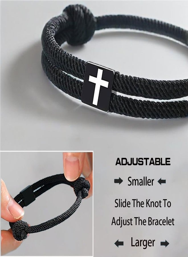 OVIFICEA Baptism Gifts Cross Bracelet for Boys Men, First Communion Confirmation Christening Gift for Teen Boys Girls,Teenager Trendy Stuff, Son, Daughter, Grandson, Nephew, Brother, Godchild, Christian Gift - Image 4