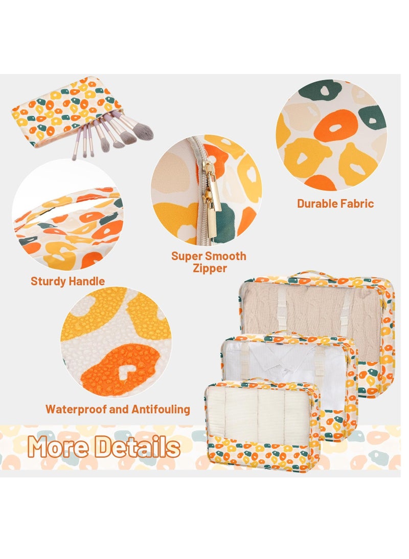 SOLARAE Compression Packing Cubes for Suitcase Packing Cubes for Travel Suitcase Organizer Bags Set Expandable Luggage Organizers for Suitcase Backpack Travel Essentials, Egg-7 Pack - Image 5