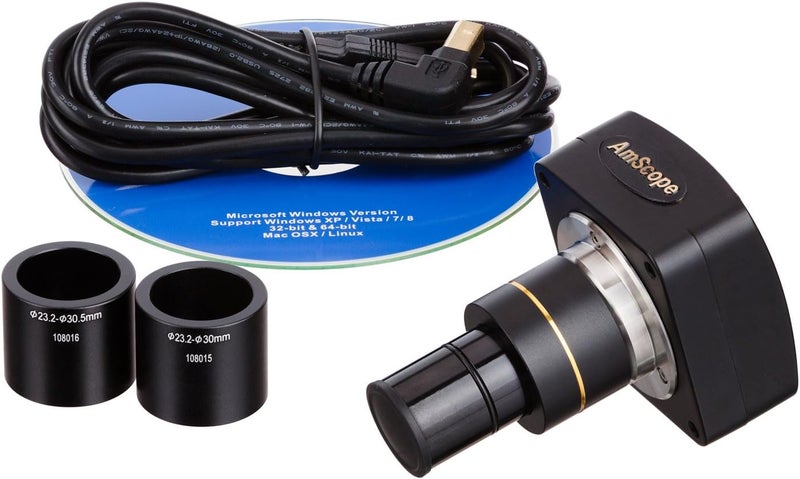 AmScope MU800 80MP Digital Microscope Camera for Still and Video Images 40x Magnification 05x Reduction Lens Eye Tube or CMount USB 20 Output Includes Software - Image 1