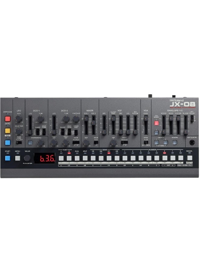 Roland JX-08 Tabletop Sound Module Boutique Synthesizer - Compact, Lightweight, Portable with Onboard Speakers - Image 1