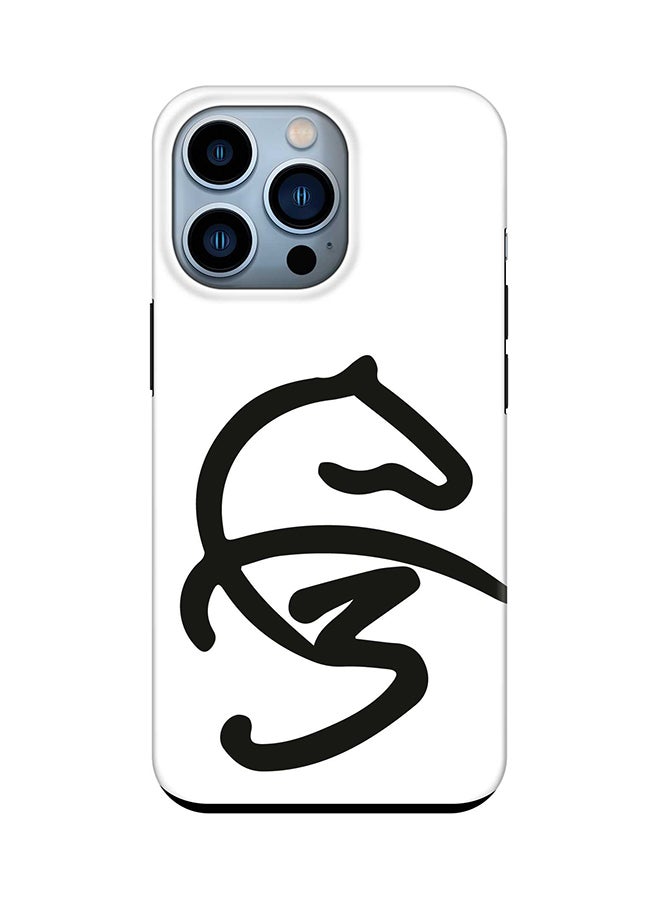 Stylizedd Tough Pro Case for iPhone 15 Pro Dual Layer Hybrid PC TPU Customized Mobile Cover Matte Finish Phone Case - Faz3 Style White  - Image 1