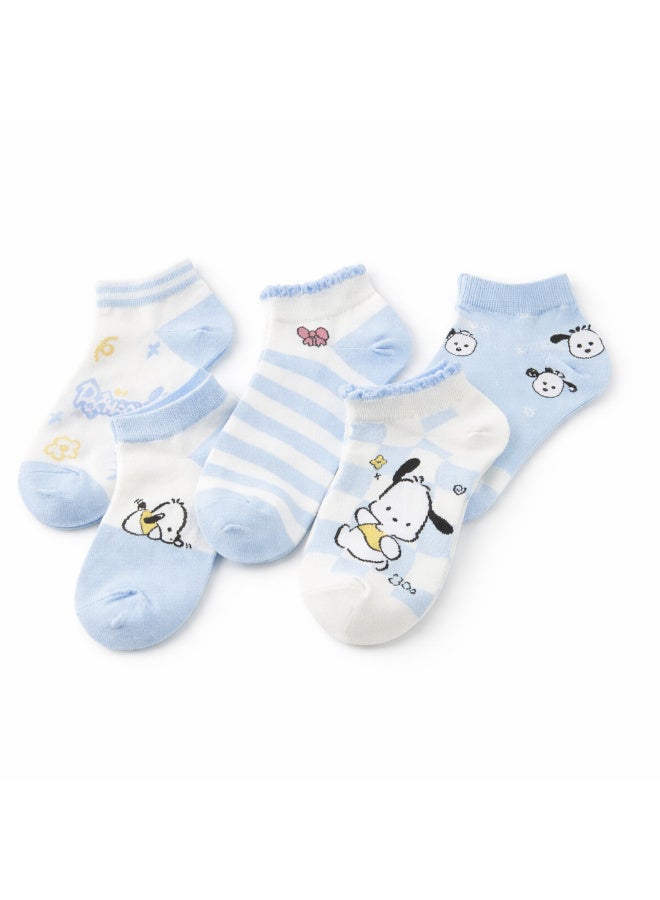 TRENDORA Women's Cotton Blend Ankle Socks, Mixed Colours, Casual Style, Closed Toe, Regular Size, Machine Wash, 6 Count - Image 1