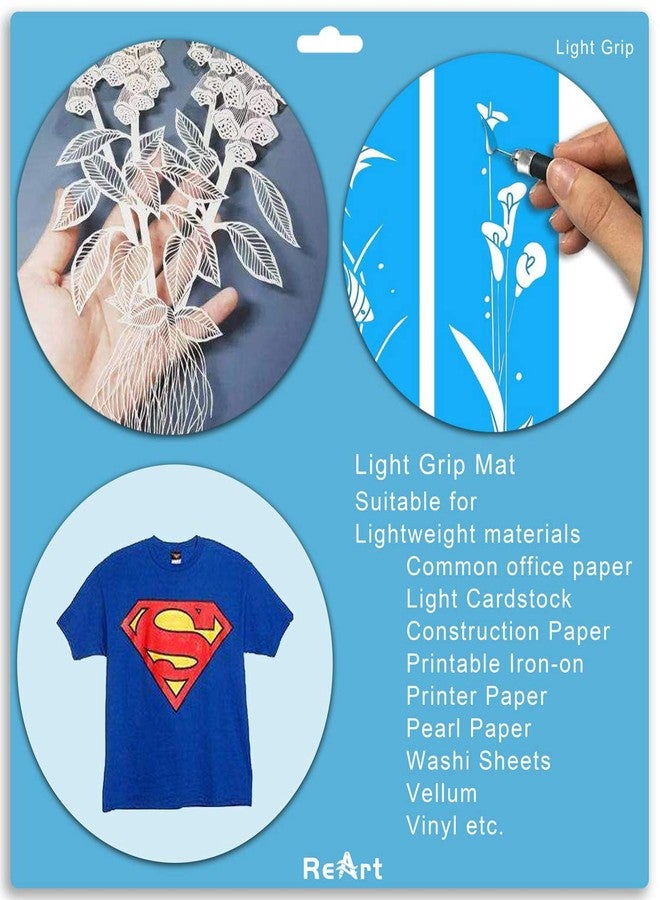 ReArt Cutting Mat Variety 3 Packs 12” x 12” - Strong, Standard, Light Grip Adhesive Cutting Mat Suit for Silhouette Cameo - Image 4