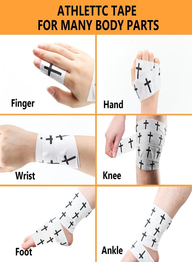 ANJAYLIA 2 Pack Christian Athletic Tape with Cross, 2IN x 23FT Cotton Sports Tape for Wrist and Ankle Support, Faith Wrap for Football, Baseball, Gymnastics, First Aid and Gift Use - Image 4