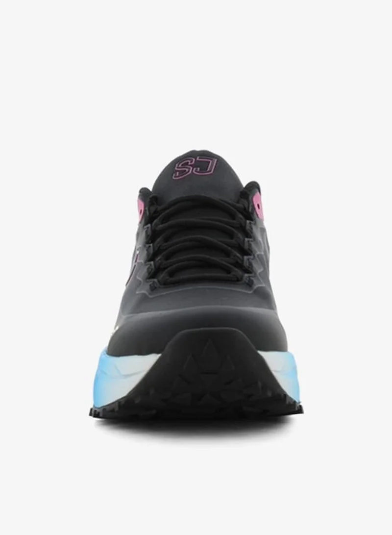 SJ Black Women's Colourblock Lace-Up Low Ankle Sneakers for Women | Best Price UAE