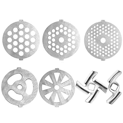 Together-life 7 Piece Stainless Steel Meat Grinder Plates & Blades for Food Chopper & Meat Grinder - Image 2