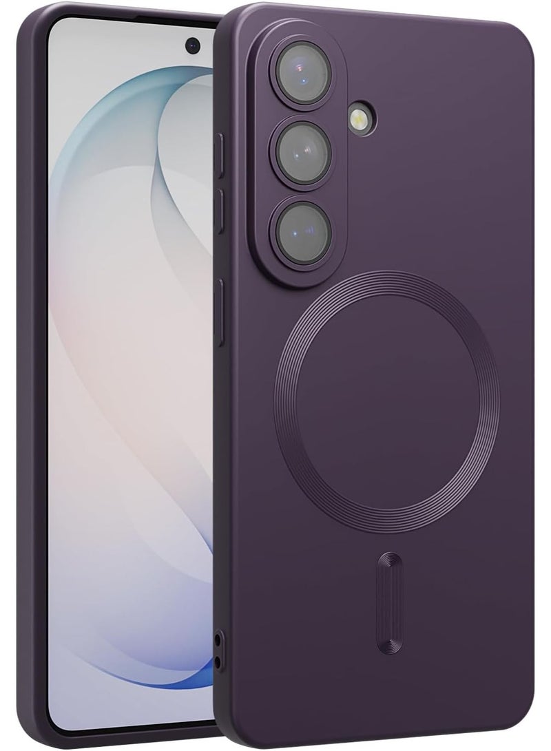 QIRG Magnetic for Samsung Galaxy A57 Case,Soft Slim Fingerprint-Resistant Full Camera Protection Phone Case for Samsung Galaxy A57,Compatible with MagSafe, Purple - Image 1