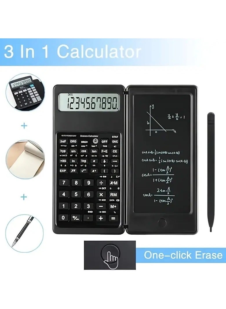 Scientific Calculators for Students, 10-Digit Large Screen, Math Calculator with Notepad, Classroom Must Haves for Middle High School Supplies & College (Black) - Image 3