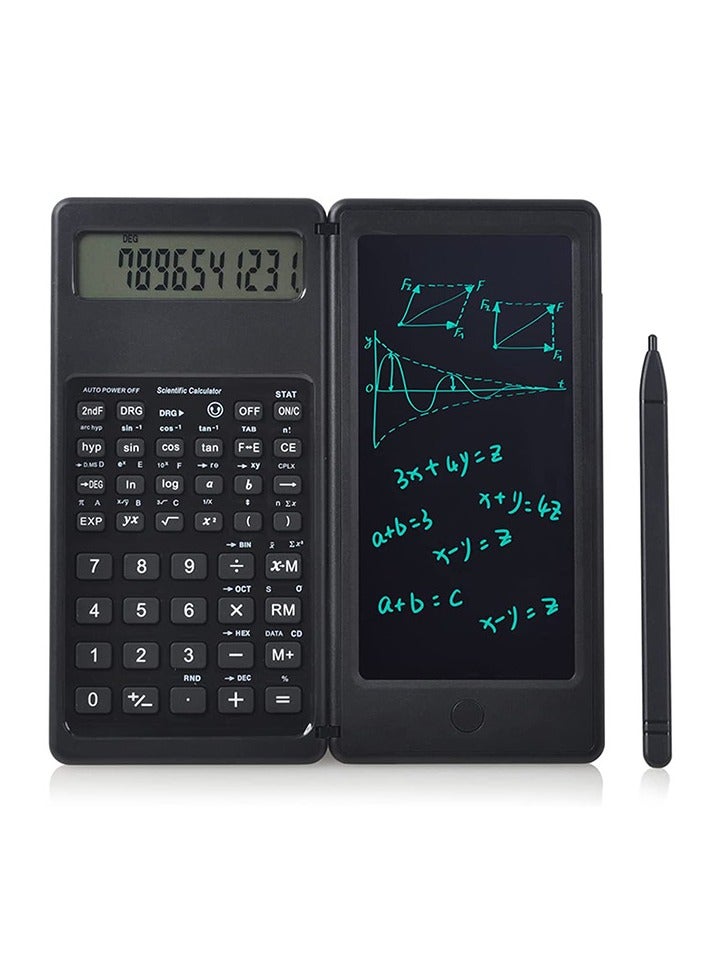 Scientific Calculators for Students, 10-Digit Large Screen, Math Calculator with Notepad, Classroom Must Haves for Middle High School Supplies & College (Black) - Image 1