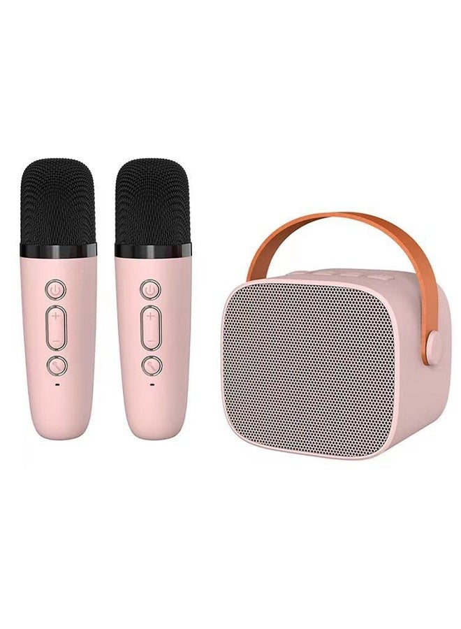 Portable Karaoke Machine with 2 Wireless Microphone，Portable Bluetooth Speaker， Compatible with Mobile Phones and Tablets，for Party, Home KTV,Outdoor,Travel - Image 1