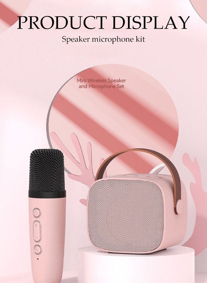 Portable Karaoke Machine with 2 Wireless Microphone，Portable Bluetooth Speaker， Compatible with Mobile Phones and Tablets，for Party, Home KTV,Outdoor,Travel - Image 3