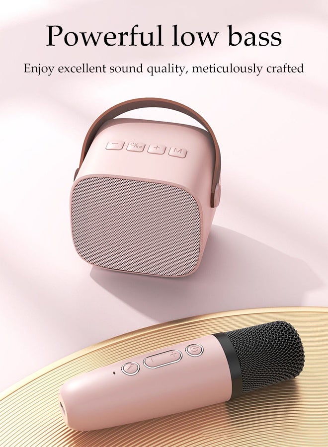 Portable Karaoke Machine with 2 Wireless Microphone，Portable Bluetooth Speaker， Compatible with Mobile Phones and Tablets，for Party, Home KTV,Outdoor,Travel - Image 4