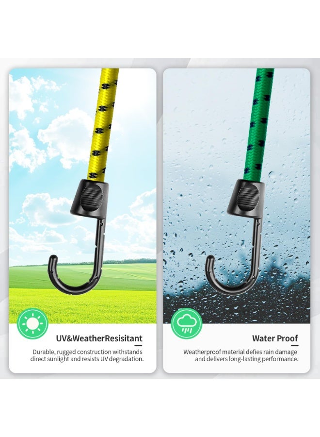 Bungee Cords with Hooks – 12pcs Heavy Duty Bungee Straps for Caravan, Camping RVs, Trunks, Camping Gear, Tarps, Garden Furniture, Trailers, DIY & Outdoor Storage - Image 3