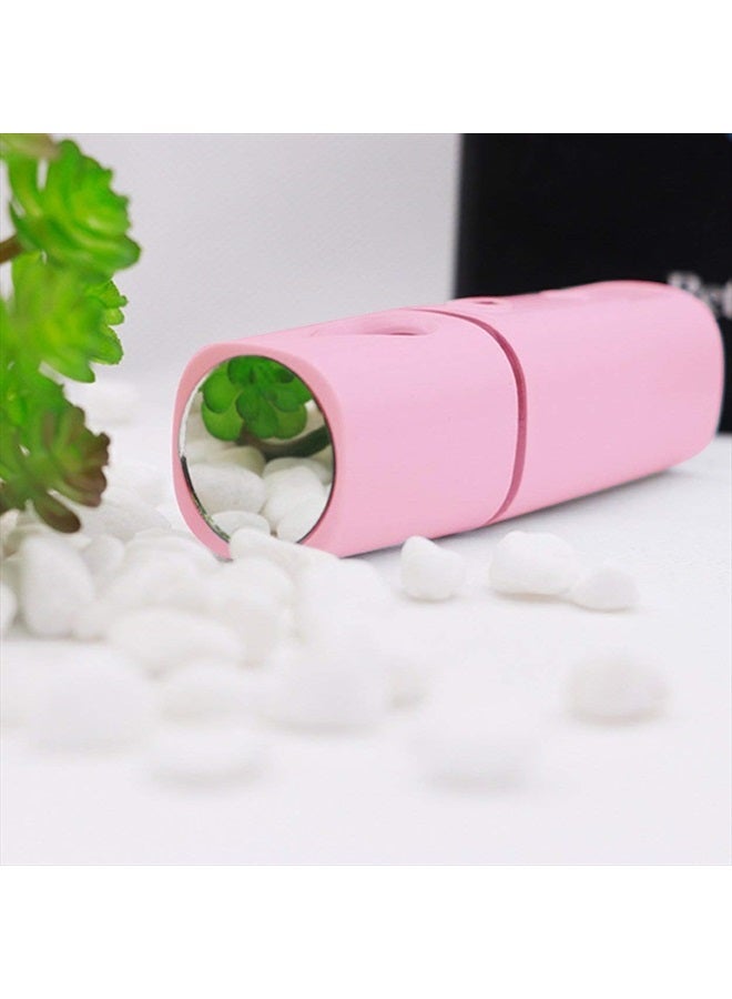 ZOMFOM Nano Facial Steamer Mist Spray Eyelash Extensions Cleaning Pores Water SPA Moisturizing Hydrating Face Sprayer USB Rechargeable Mini Beauty Device (Pink) - Image 2