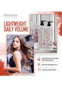 KERAGEN KERAGEN - Smoothing Shampoo with Keratin and Collagen for All Hair Types, Sulfate Free, 32 Oz - Moisturizes, Strengthens, Protects Color and Repair - Panthenol, Vitamins, and Jojoba Oil  - Image 5