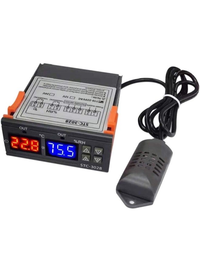 ترموستات رقمي STC-3028، جهاز التحكم في درجة الحرارة، مناسب للثلاجة وسخان المياه، 220 فولت، كما هو موضح.  - Image 3