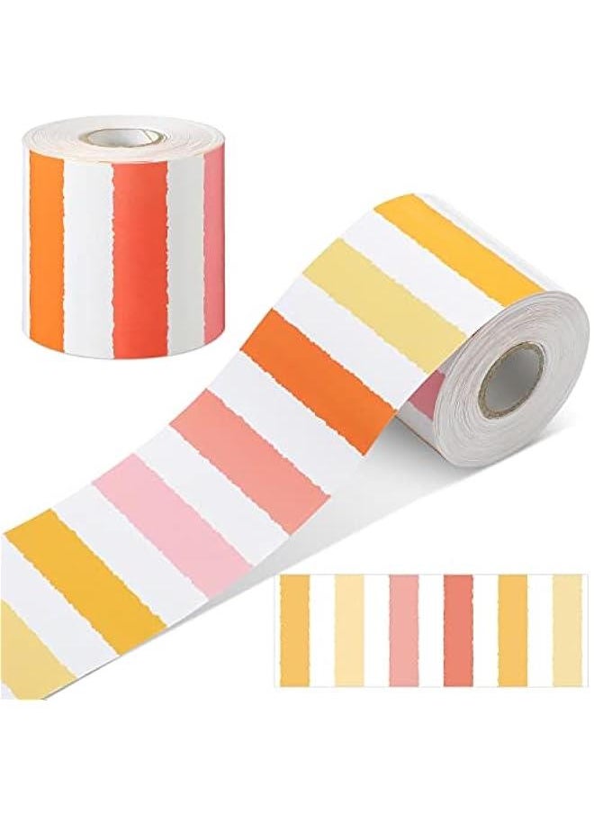 Arabest Classroom Bulletin Board Border 65 Feet Bulletin Board Straight Borders Trim Classroom or Home School Decoration(Stripe)  - Image 1