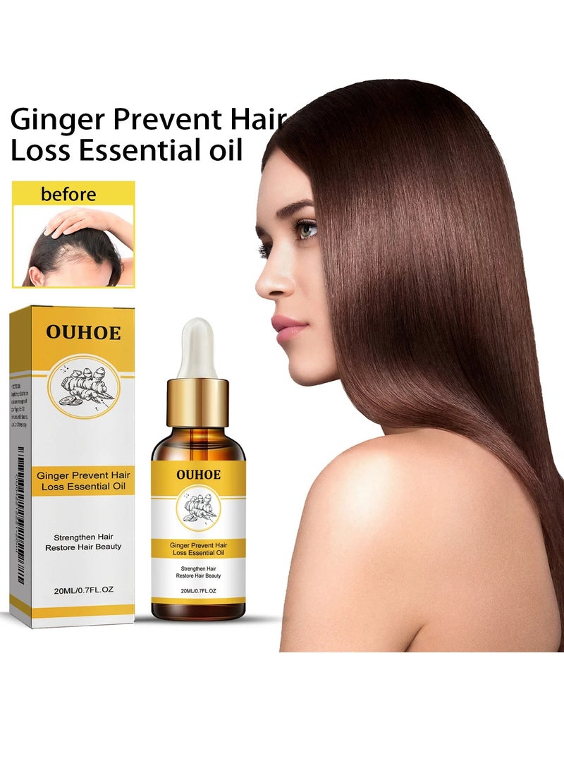 OUHOE - Ginger Hair Dense Essential Oil, Anti Hair Loss Germinal Ginger Hair Growth Oil, Moisturizing Scalp Treatment Hair Enhance Oil, Nourshing Hair Growth Essence For Hair Repair - Image 1