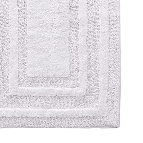 Eddie Bauer - Bathroom Rug, 100% Soft Plush Tufted Cotton Runner Rug, Highly Absorbent, Quick-Dry, and Skid-Resistant Backing (Logan White, 22" x 60") - Image 4