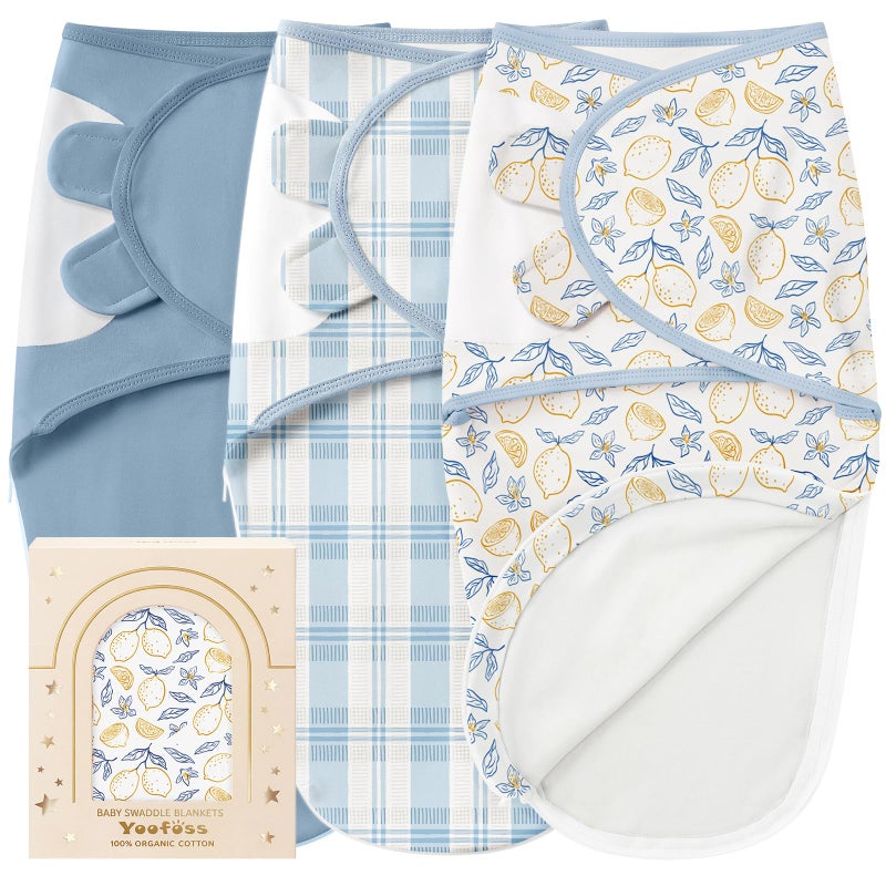 Yoofoss Baby Swaddles for Newborns 100 Organic Cotton Adjustable Swaddle 03 Months 2 Zippers Newborn Swaddle Sack Breathable Soft Durable - Image 2
