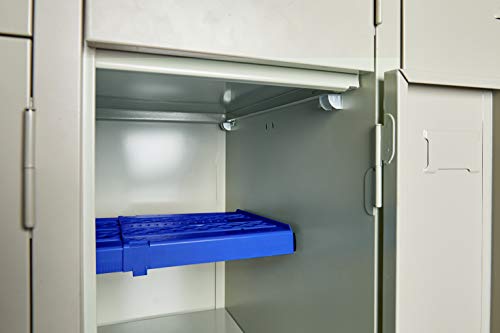 LockerMate Adjust-A-Shelf Locker Shelf, Easy to Use, Extends to Fit Your Locker, Blue - Image 3